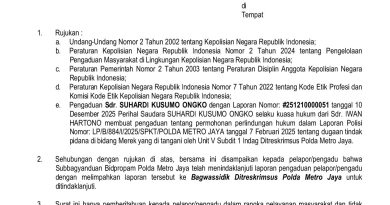 Kompolnas : Jangan ada Tebang Pilih Atas Kasus, Iwan Hartono Minta Keadilan dalam Laporan di Jalaninya